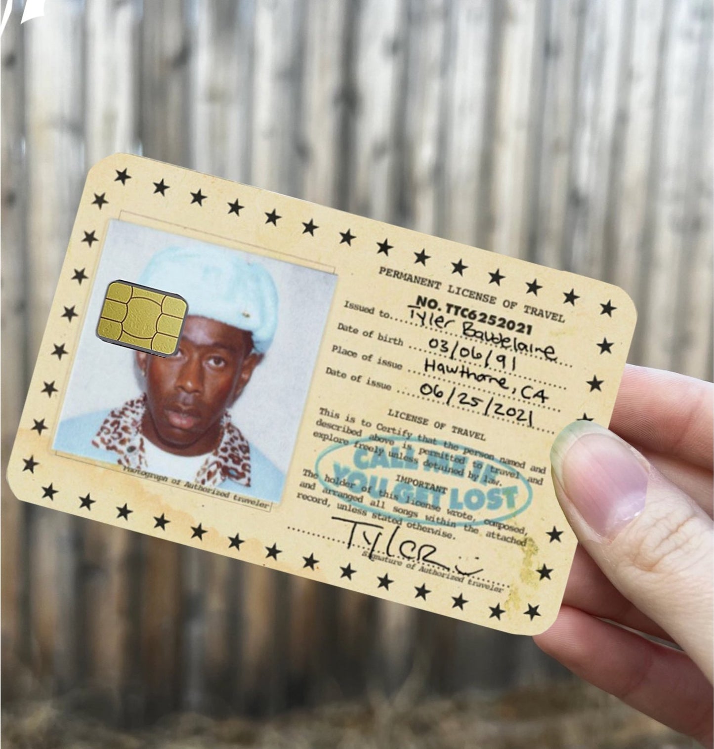 Tyler the Creator credit card cover